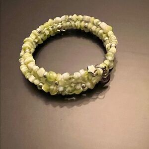 Hand Crafted Lime Green Beaded Bracelet